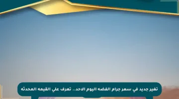 تغير جديد في سعر جرام الفضة اليوم الأحد.. تعرف على القيمة المحدثة
